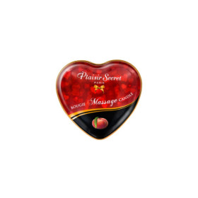 Mini bougie de massage pêche de vigne boîte coeur 35ml 